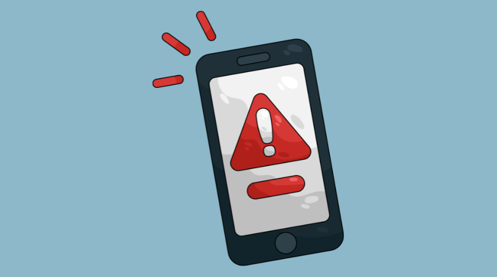 city of boulder cell phone graphic with alert sign