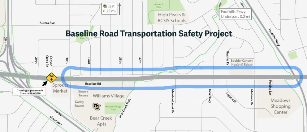 baseline road project map; link in caption to long description