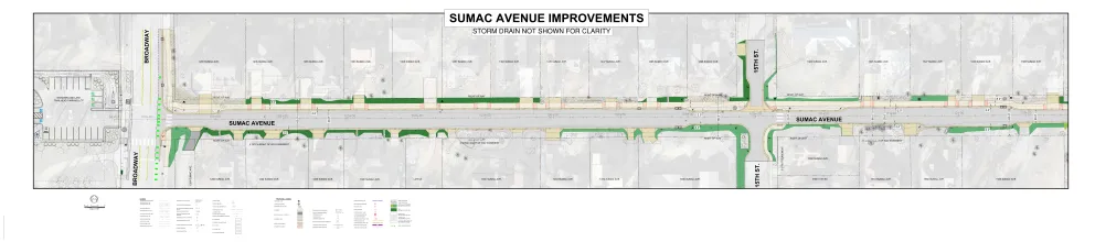 Sumac Avenue Overall Improvement Map; details proceeding image on project webpage