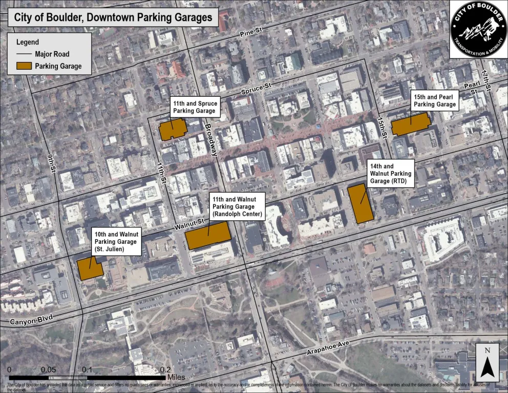 downtown parking garage map 