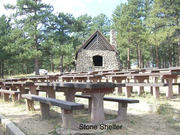 Picnic Tables at Stone Shelter