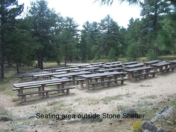 Picnic Tables at Stone Shelter