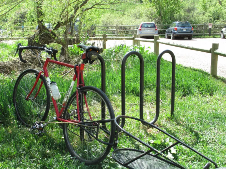 Bike rack at Centennial Trailhead
