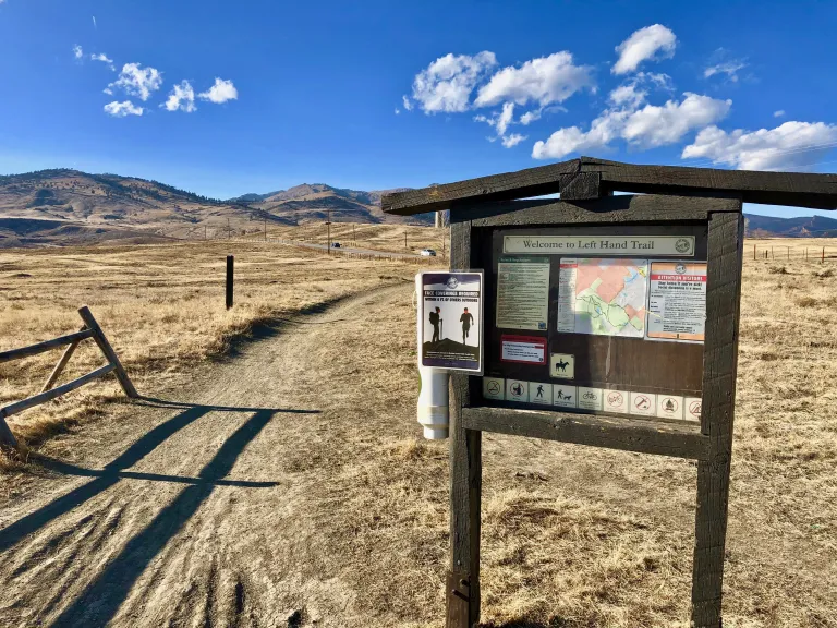 Left Hand Trailhead Regulation Sign