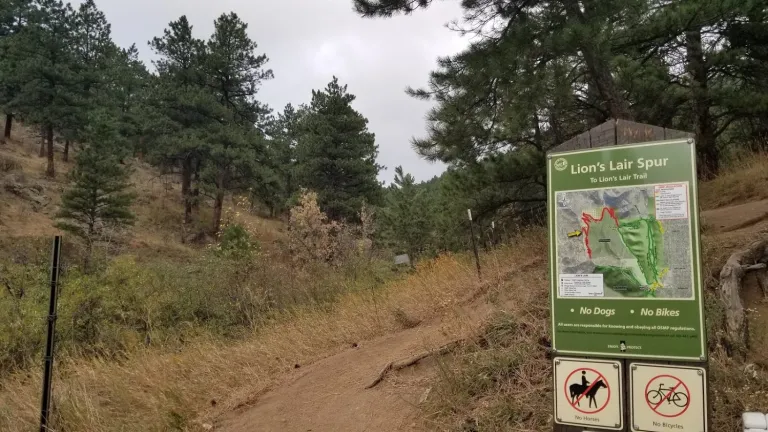Lion's Lair Trail Sign
