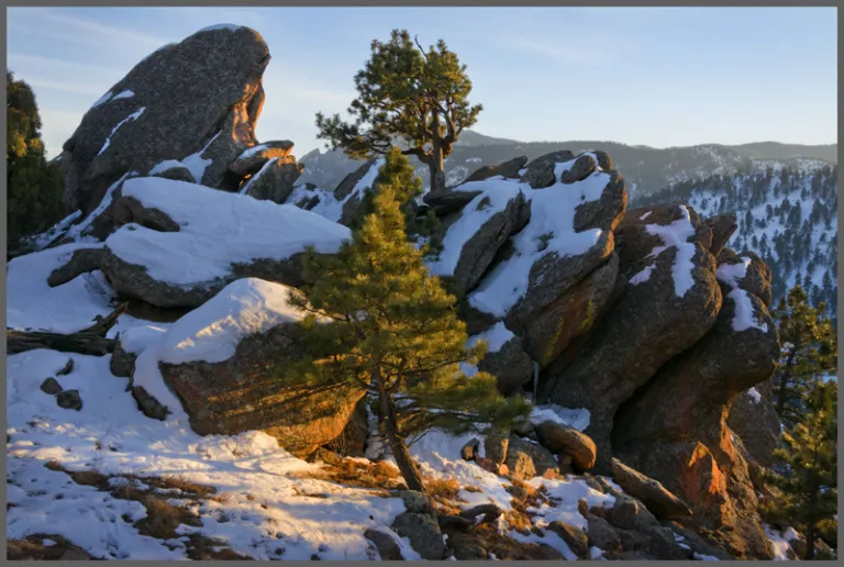 Mount Sanitas in Snow