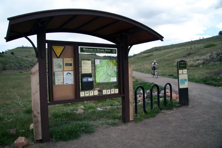 Doudy Draw sign and trail entrance