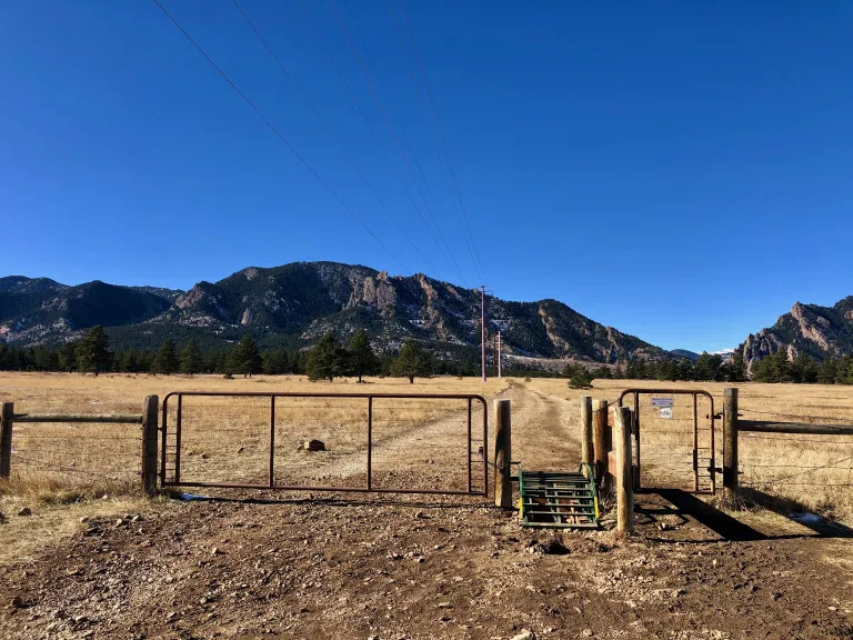 Cow guard ramp on Flatirons Vista North