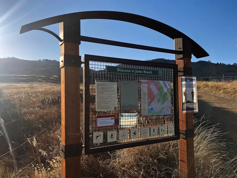 Reg Board at Joder Trailhead