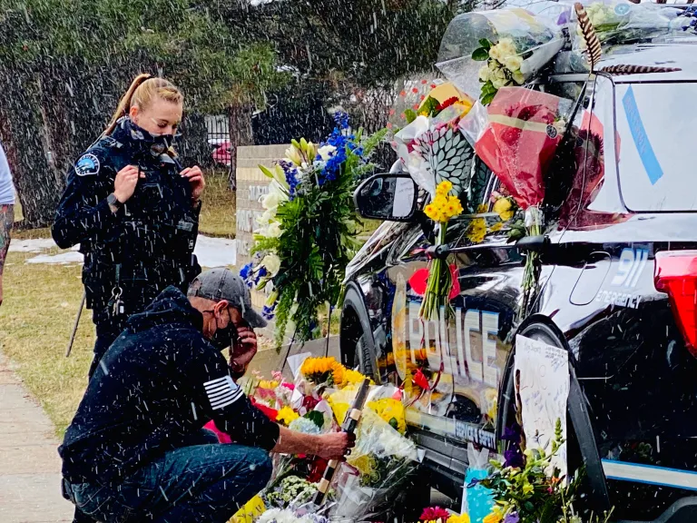 Boulder police officers honor victims of the March 22 tragedy
