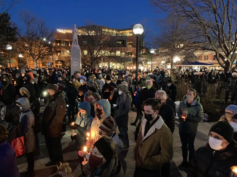A Boulder vigil following the March 22, 2021 tragedy