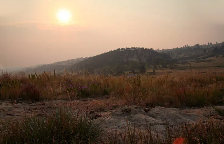 Smoky sunrise at Marshall Valley