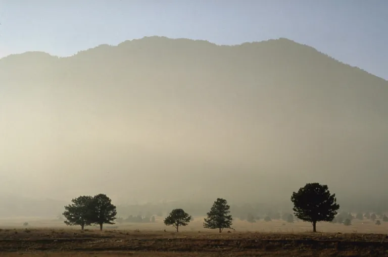Flatirons Vista in the fog
