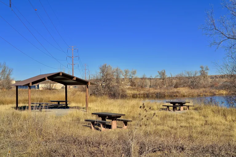 Picnic shelter at Sawhill Ponds