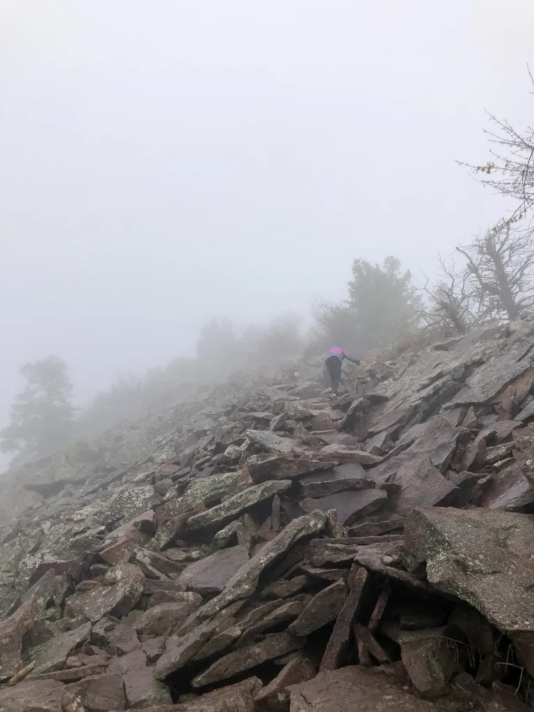 Bear Peak in the fog