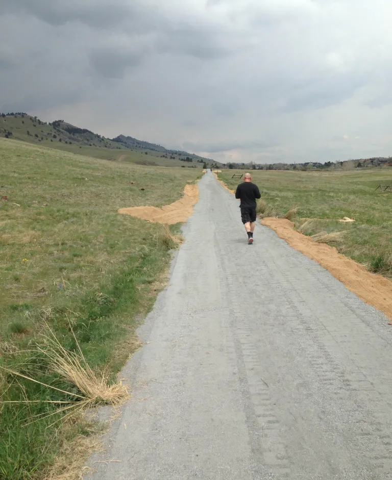 Hiker on Foothills South Trail