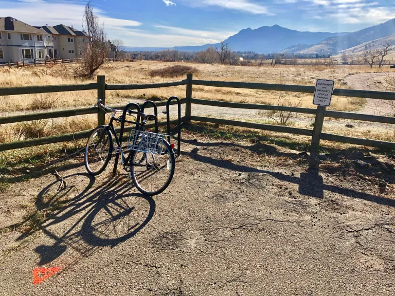 Bike rack at Four Mile Creek Trailhead