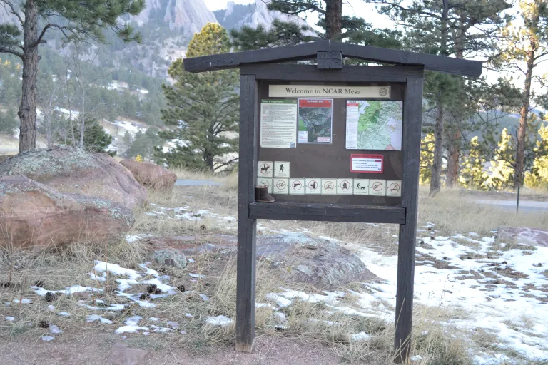 NCAR Trailhead sign