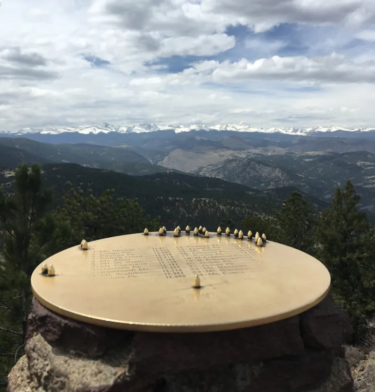 Peak finder at Green Mountain Summit