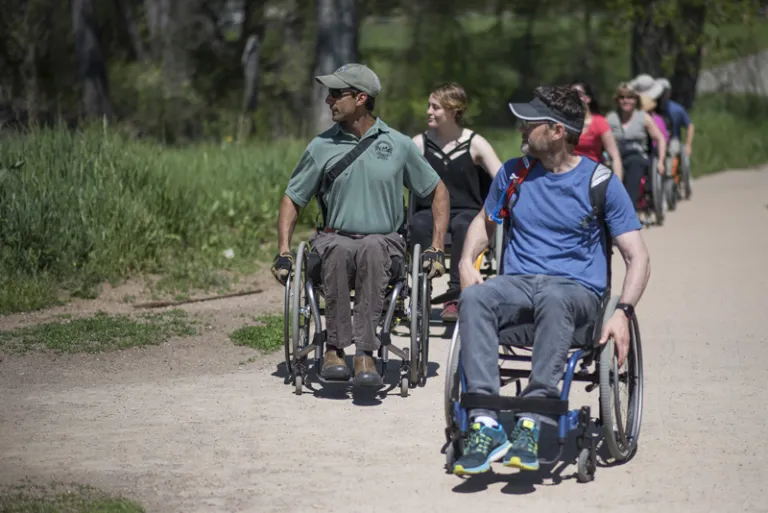 Wheelchair hike along South Boulder Creek Trail