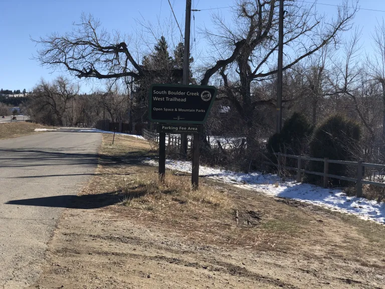 South Boulder Creek West Trailhead sign