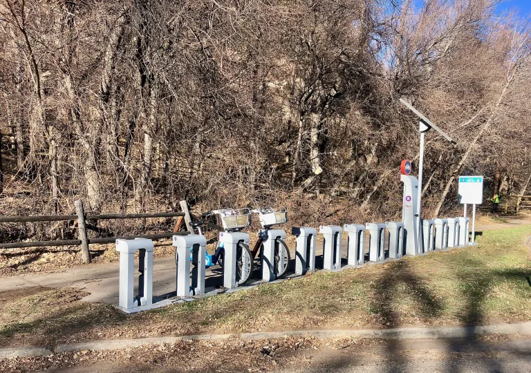 Settler's Park Trailhead bike racks