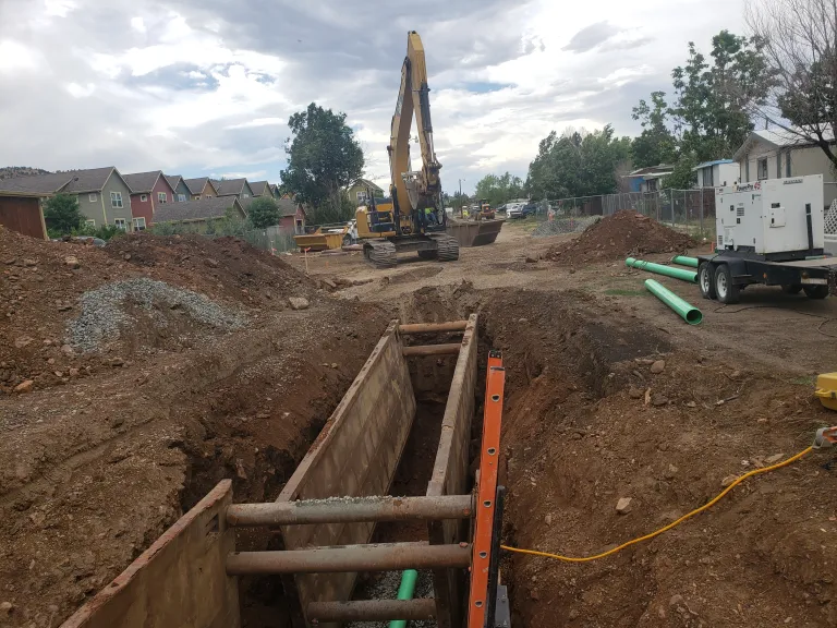 water mains being installed - Ponderosa