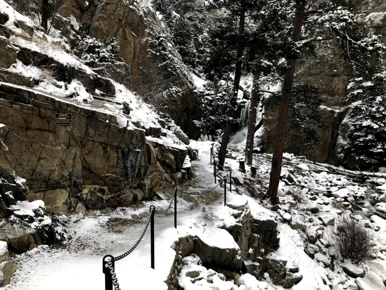 Boulder Falls Trail in Winter