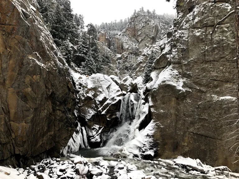 Boulder Falls in Winter