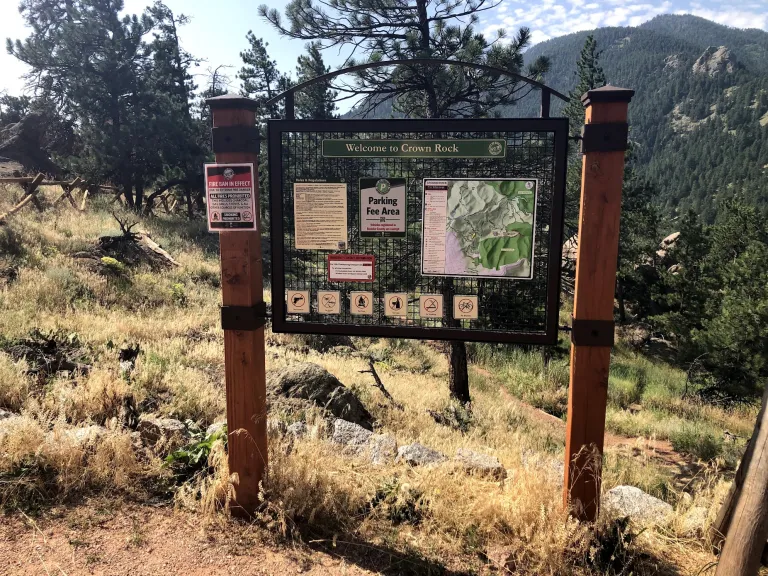 Crown Rock Trailhead Reg Board