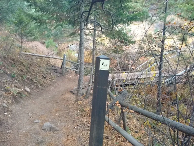 Leash-required area of Homestead Trail