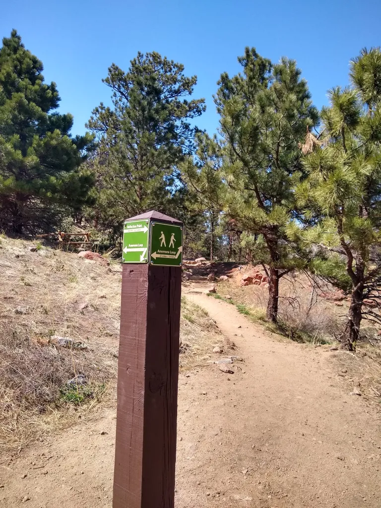 Wayfinding sign on Anemone Loop Trail