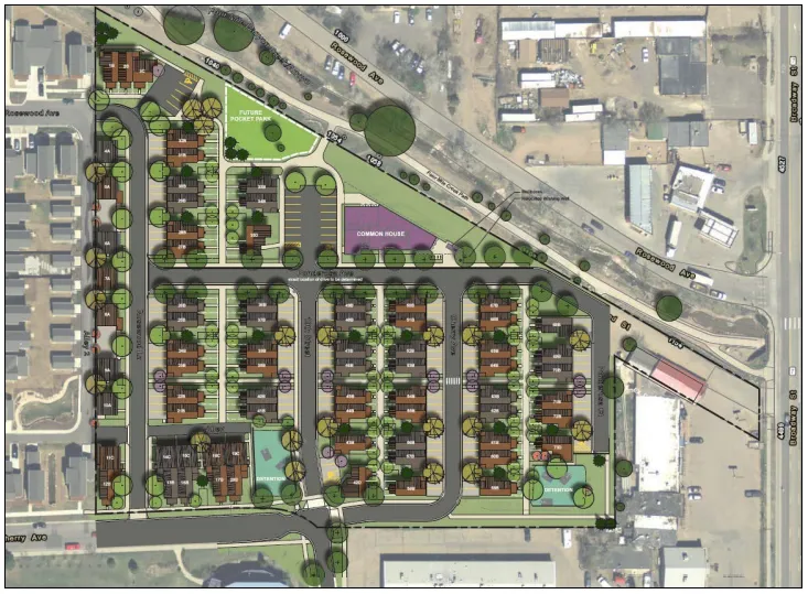 Final site plan for the Ponderosa community