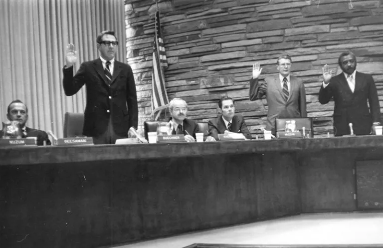 City Council swearing-in ceremony 1971