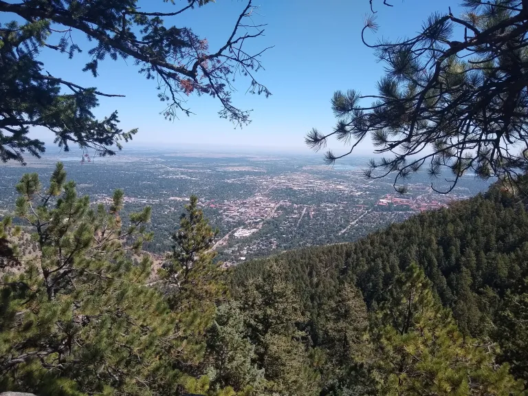 View from Boy Scout Trail of Boulder