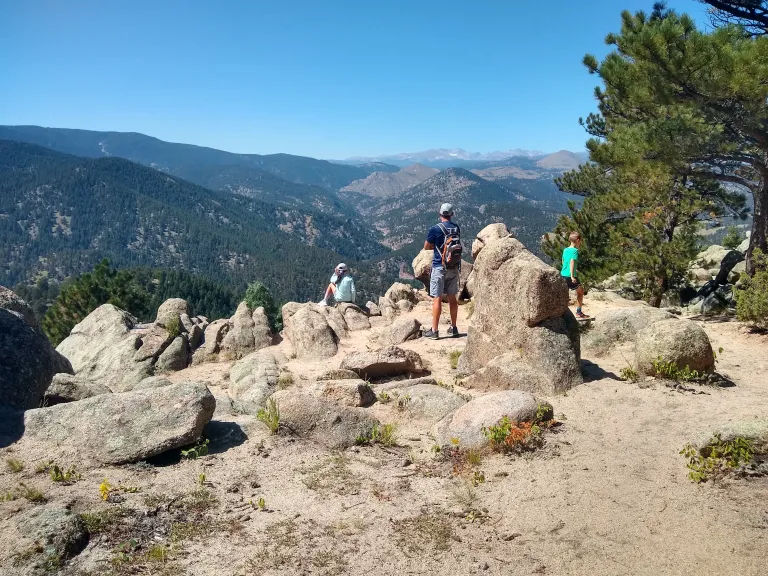 A family enjoying May's Point view