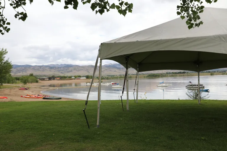 Sunset picnic site at the Boulder Reservoir