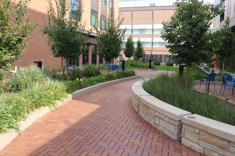 Permeable pavement at Foothills Hospital