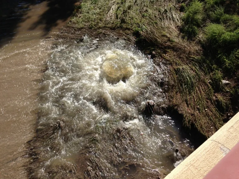 Sanitary Sewer manhole overflow