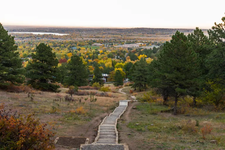 Looking east down the Shanahan - Cragmoor Connector Trail