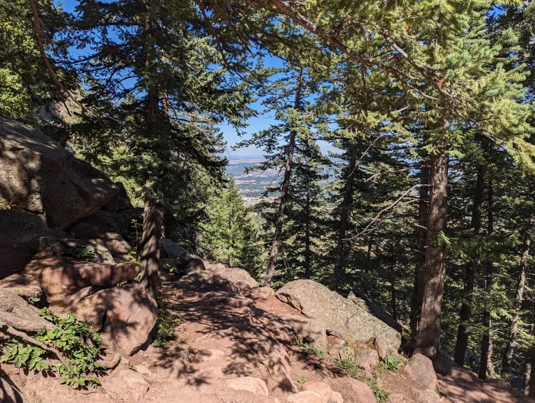 View toward Boulder from Mallory Cave Trail