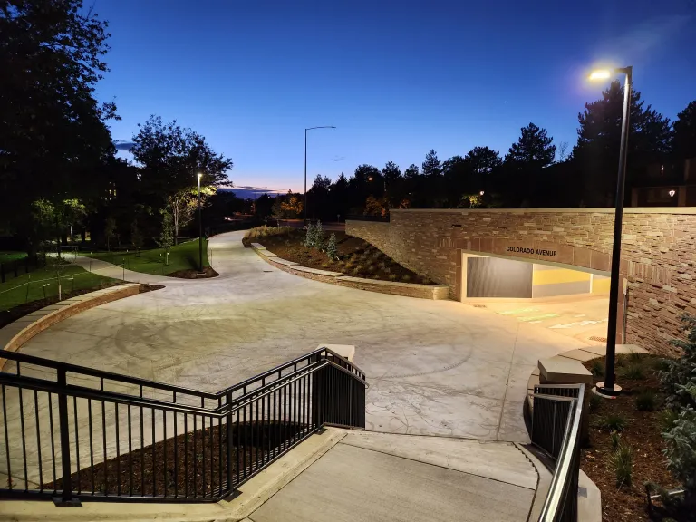 30th and Colorado Intersection and Underpass at night