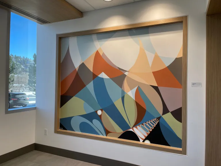 Multi-dimensional abstract mural