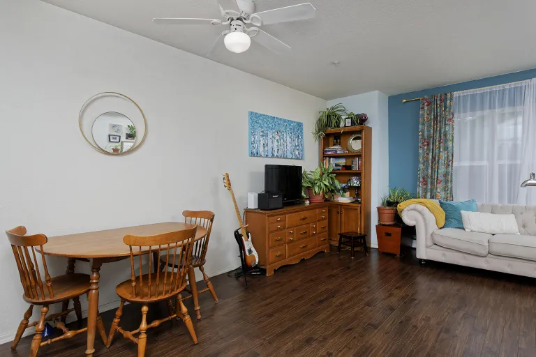 13 - 2610 Iris Ave Unit 105 - living space and dining area.jpg