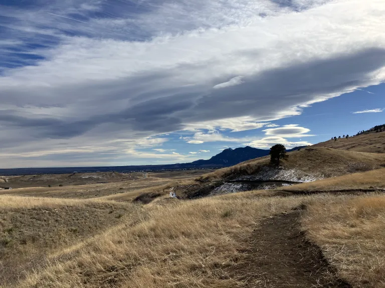 The new North Sky Trail under a partially cloudy sky