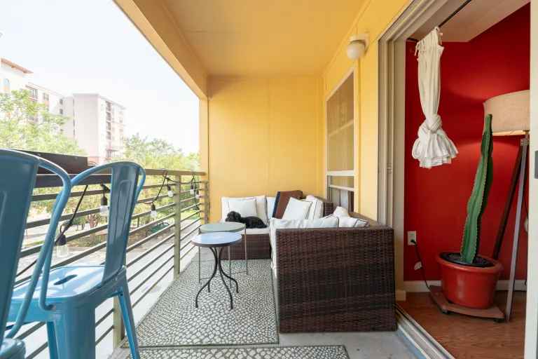Patio picture with chairs and small table