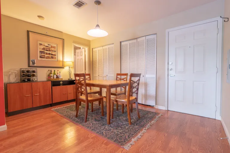 Dinning room table and side wall drawer table and storage pantry