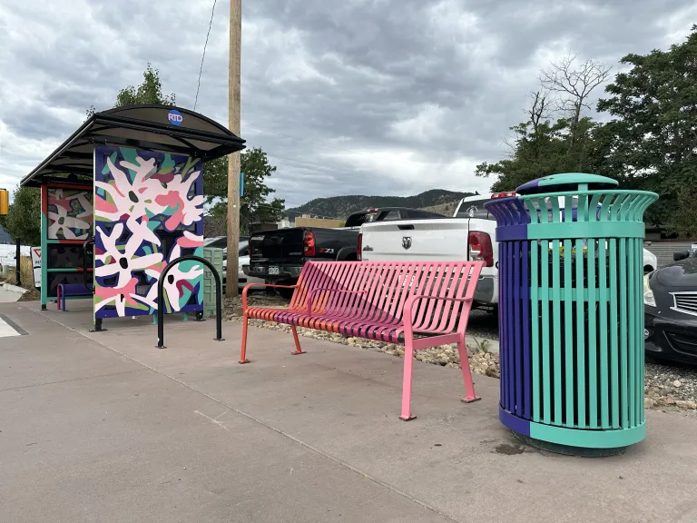 Bus shelter art 