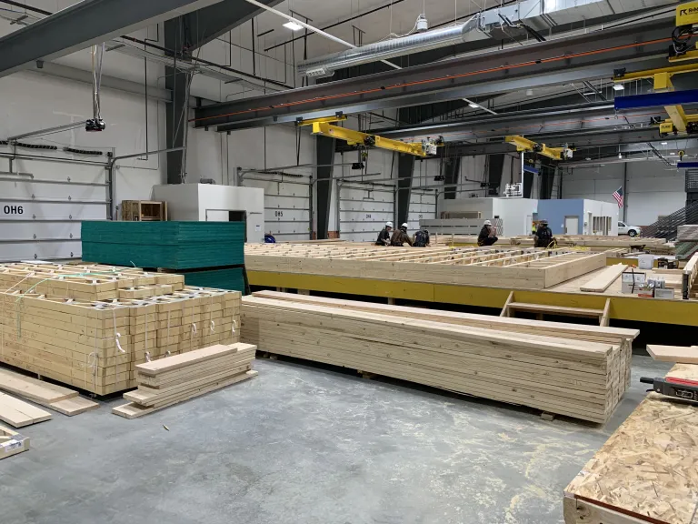Building supplies in the Boulder Mod factory.
