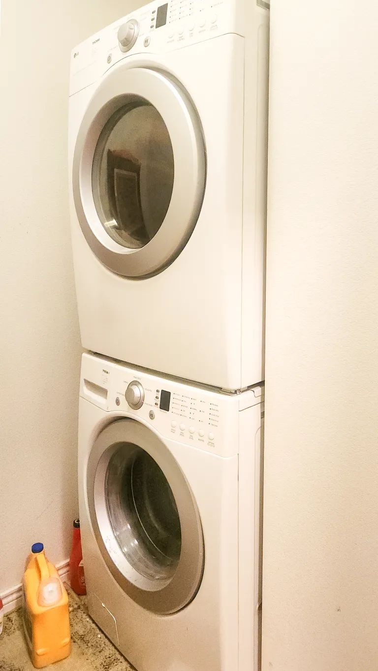 3295 Big Horn Street Laundry area with stackable washer and dryer